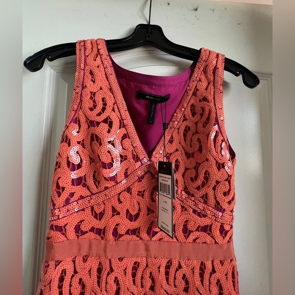 BCBGMaxAzria/BCBG Gabrielle sequined Sz XS Dress $548 - Picture 4 of 9